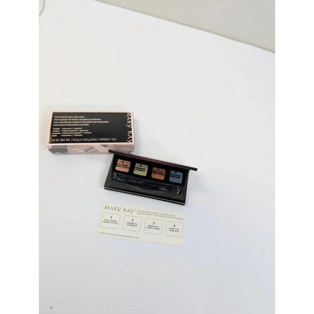 Mary Kay Mineral Eye Color Quad Caramel Lemongrass Amber Denim Frost New